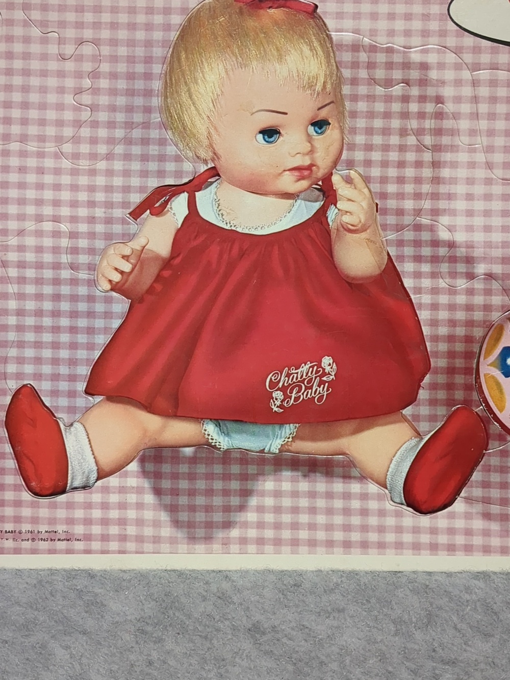 MATTEL CHATTY BABY FRAME TRAY Vintage PUZZLE  WHITMAN 1963 - Picture 2 of 12